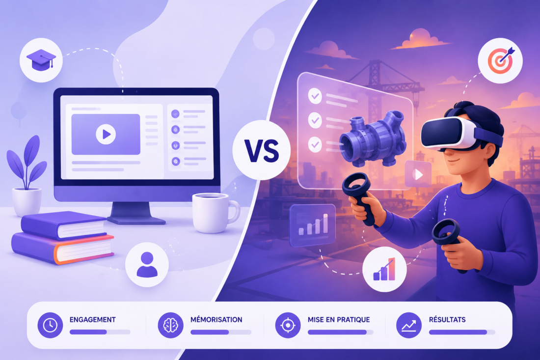 Apprentissage en ligne vs Apprentissage VR